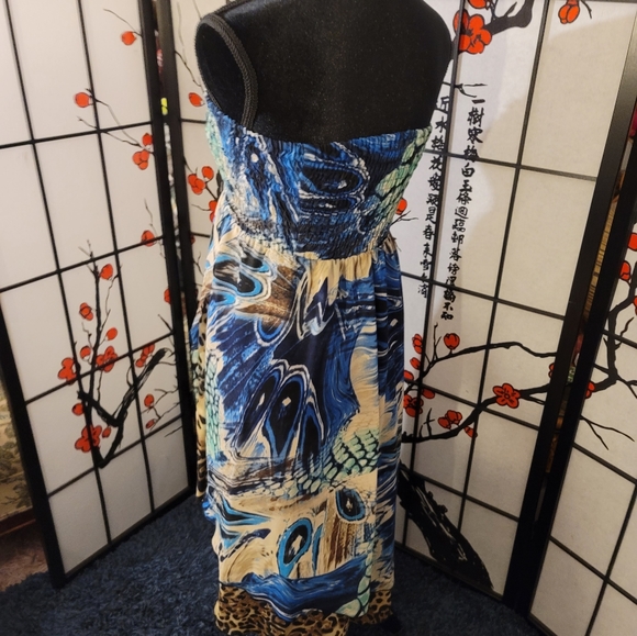 SUNNY LEIGH MULTI LAYERED SKIRT/DRESS/VINTAGE HIGH LOW/SIZE MEDIUM - Picture 4 of 10